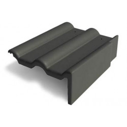 Боковая цементно-песчаная черепица Braas (Франкфуртская, левая, черный)